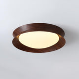 Modern Geometric Double Half Round LED Flush Mount Ceiling Light Minimalist Interior Fixture