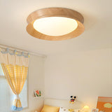 Modern Geometric Double Half Round LED Flush Mount Ceiling Light Minimalist Interior Fixture