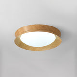 Modern Geometric Double Half Round LED Flush Mount Ceiling Light Minimalist Interior Fixture