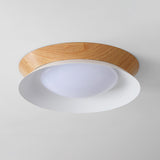 Modern Geometric Double Half Round LED Flush Mount Ceiling Light Minimalist Interior Fixture