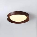 Modern Geometric Double Half Round LED Flush Mount Ceiling Light Minimalist Interior Fixture