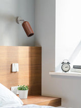 Modern Wood and Steel Adjustable Track Lighting Fixture for Ceiling or Wall Mount