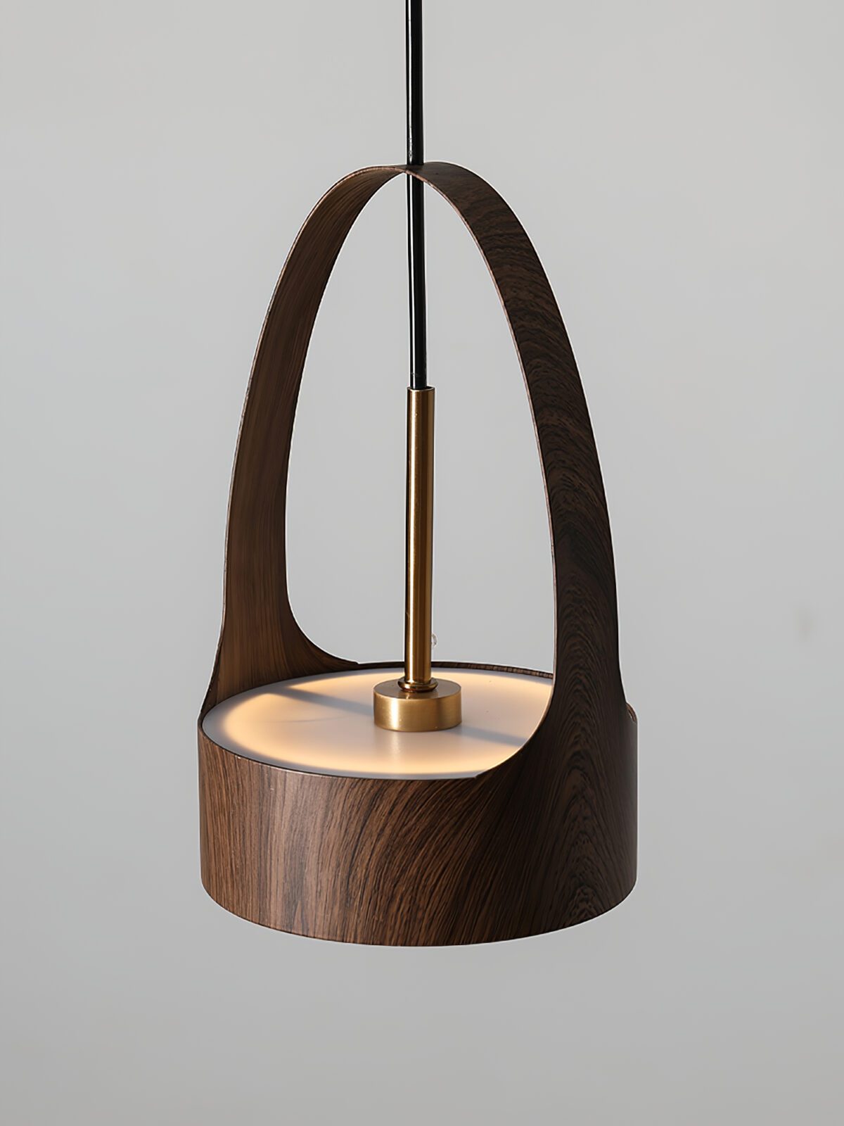 contemporary-walnut-wood-finish-led-bucket-pendant-light-mid-century-design-for-kitchen-islands