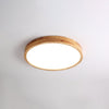 Modern Wooden Geometric LED Flush Mount Ceiling Light for Bedroom and Living Room Lighting