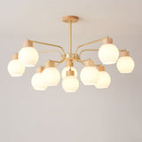 modern-scandinavian-rubber-wood-pineapple-chandelier-with-white-glass-shades