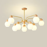 modern-scandinavian-rubber-wood-pineapple-chandelier-with-white-glass-shades