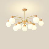 modern-scandinavian-rubber-wood-pineapple-chandelier-with-white-glass-shades