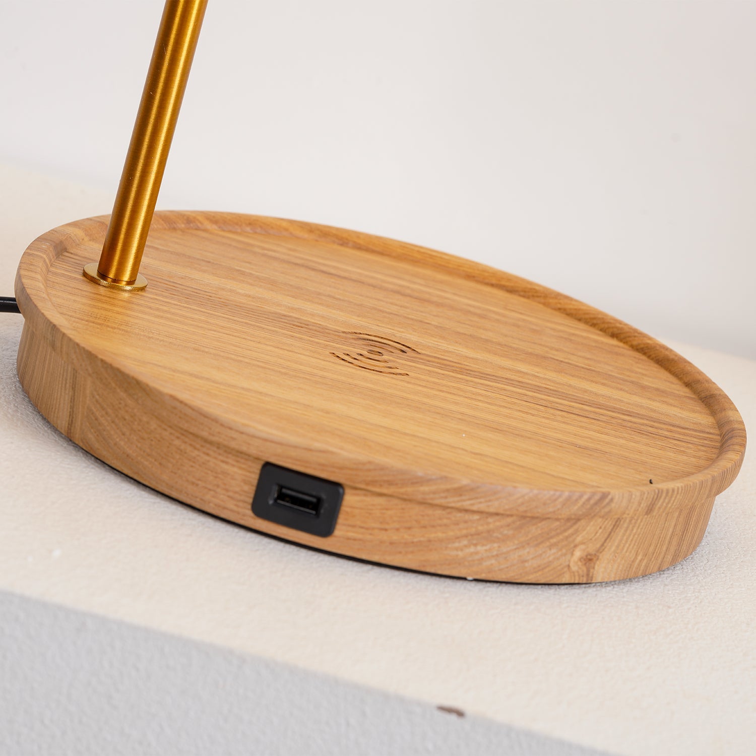 Retro Wooden Bedside Table Lamp with Pleated Fabric Shade Mid Century Modern Desk Light