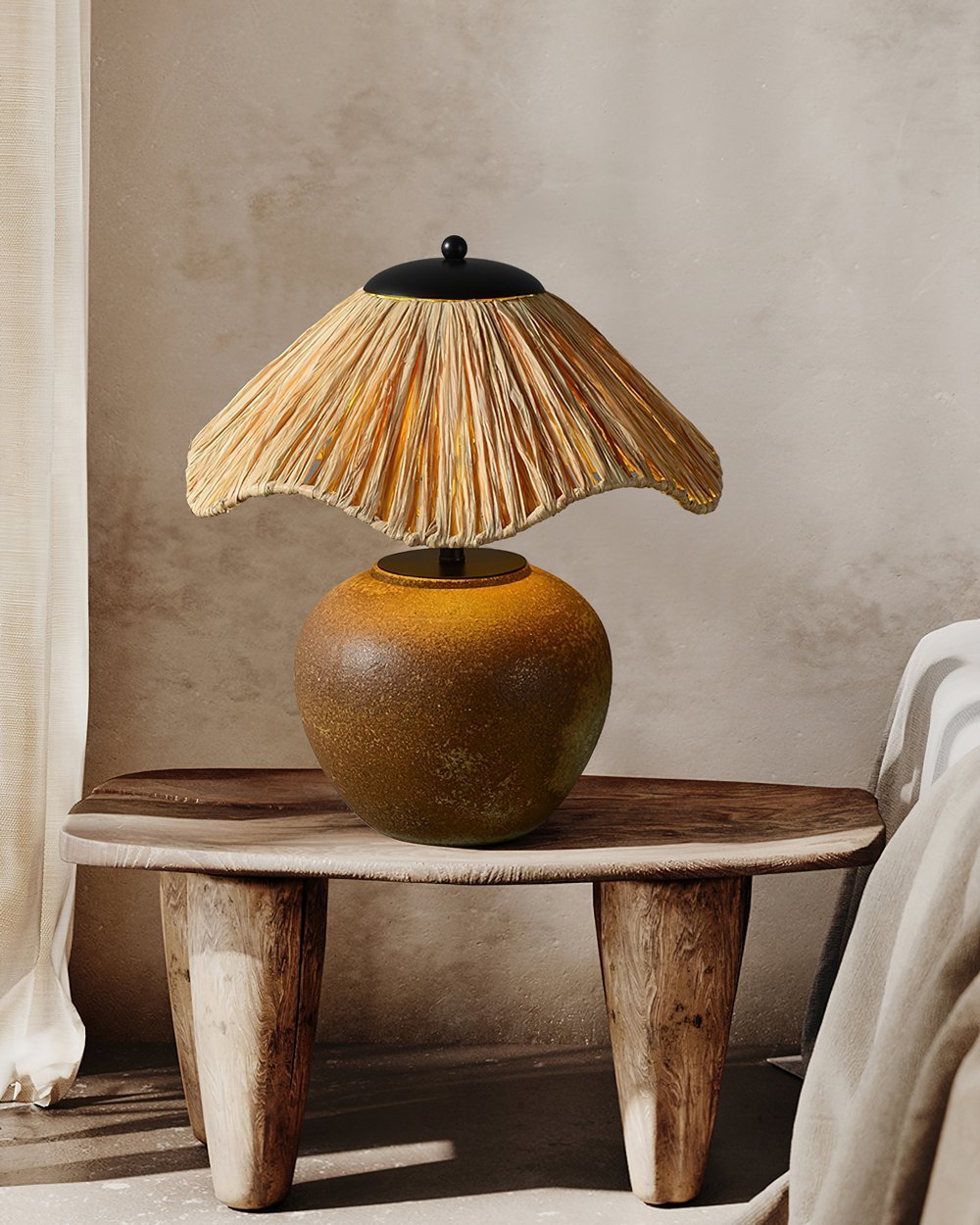 contemporary-woven-ceramic-table-lamp-with-handcrafted-fabric-shade-for-bedroom-and-living-room-decor