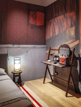 Xi Contemporary Glass Sphere Bedside Lamp with Metal Base for Bedroom Decor