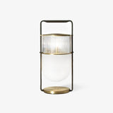 Xi Contemporary Glass Sphere Bedside Lamp with Metal Base for Bedroom Decor