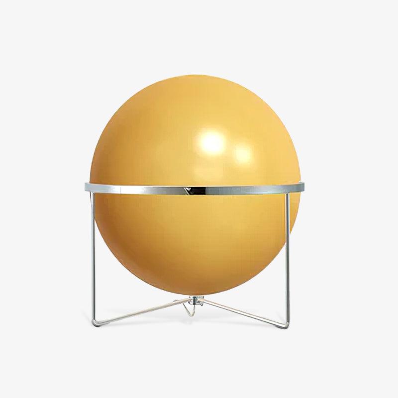 Mid Century Modern Space Age Yolk Table Lamp Minimalist Designer Interior Lighting Silver