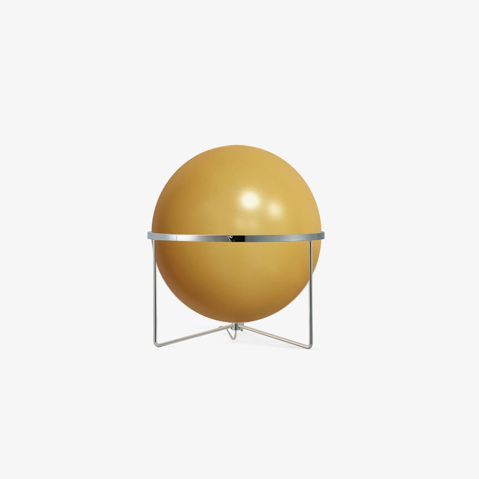 Mid Century Modern Space Age Yolk Table Lamp Minimalist Designer Interior Lighting Silver