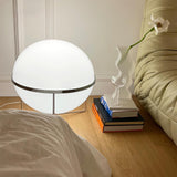 Mid Century Modern Space Age Yolk Table Lamp Minimalist Designer Interior Lighting Silver