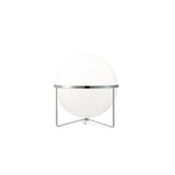 Mid Century Modern Space Age Yolk Table Lamp Minimalist Designer Interior Lighting Silver