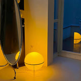 Mid Century Modern Space Age Yolk Table Lamp Minimalist Designer Interior Lighting Silver