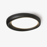 Zenova Modern Minimalist Wood Flush Mount LED Ceiling Light for Living Room