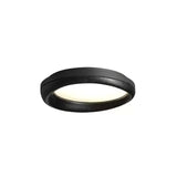 Zenova Modern Minimalist Wood Flush Mount LED Ceiling Light for Living Room