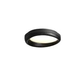 Zenova Modern Minimalist Wood Flush Mount LED Ceiling Light for Living Room
