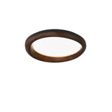 Zenova Modern Minimalist Wood Flush Mount LED Ceiling Light for Living Room