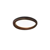 Zenova Modern Minimalist Wood Flush Mount LED Ceiling Light for Living Room