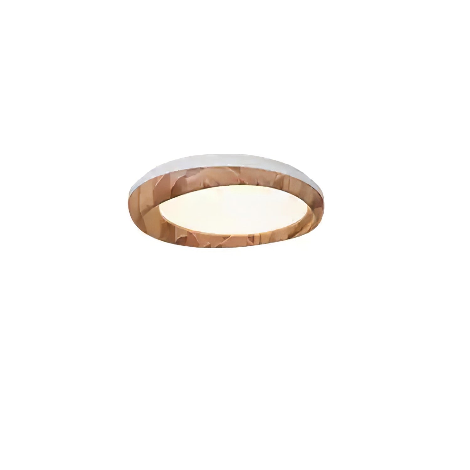 Zenova Modern Minimalist Wood Flush Mount LED Ceiling Light for Living Room