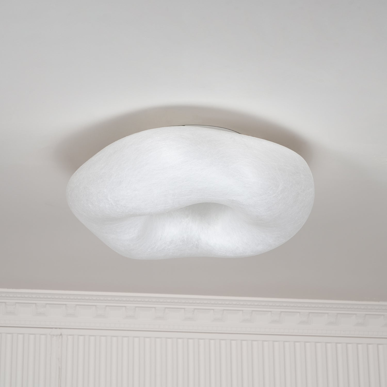 Modern Yunduo Silk Flush Mount Ceiling Light Minimalist LED Fixture for Bedroom and Dining Spaces