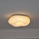 Modern Yunduo Silk Flush Mount Ceiling Light Minimalist LED Fixture for Bedroom and Dining Spaces