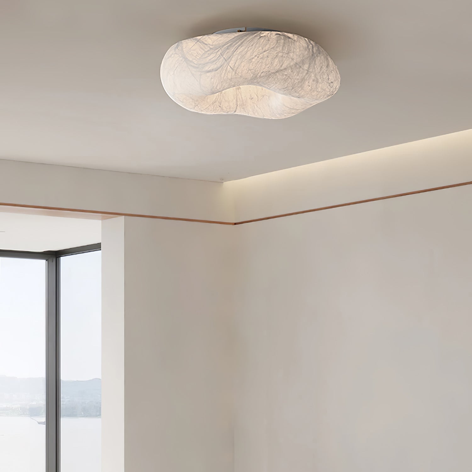 Modern Yunduo Silk Flush Mount Ceiling Light Minimalist LED Fixture for Bedroom and Dining Spaces