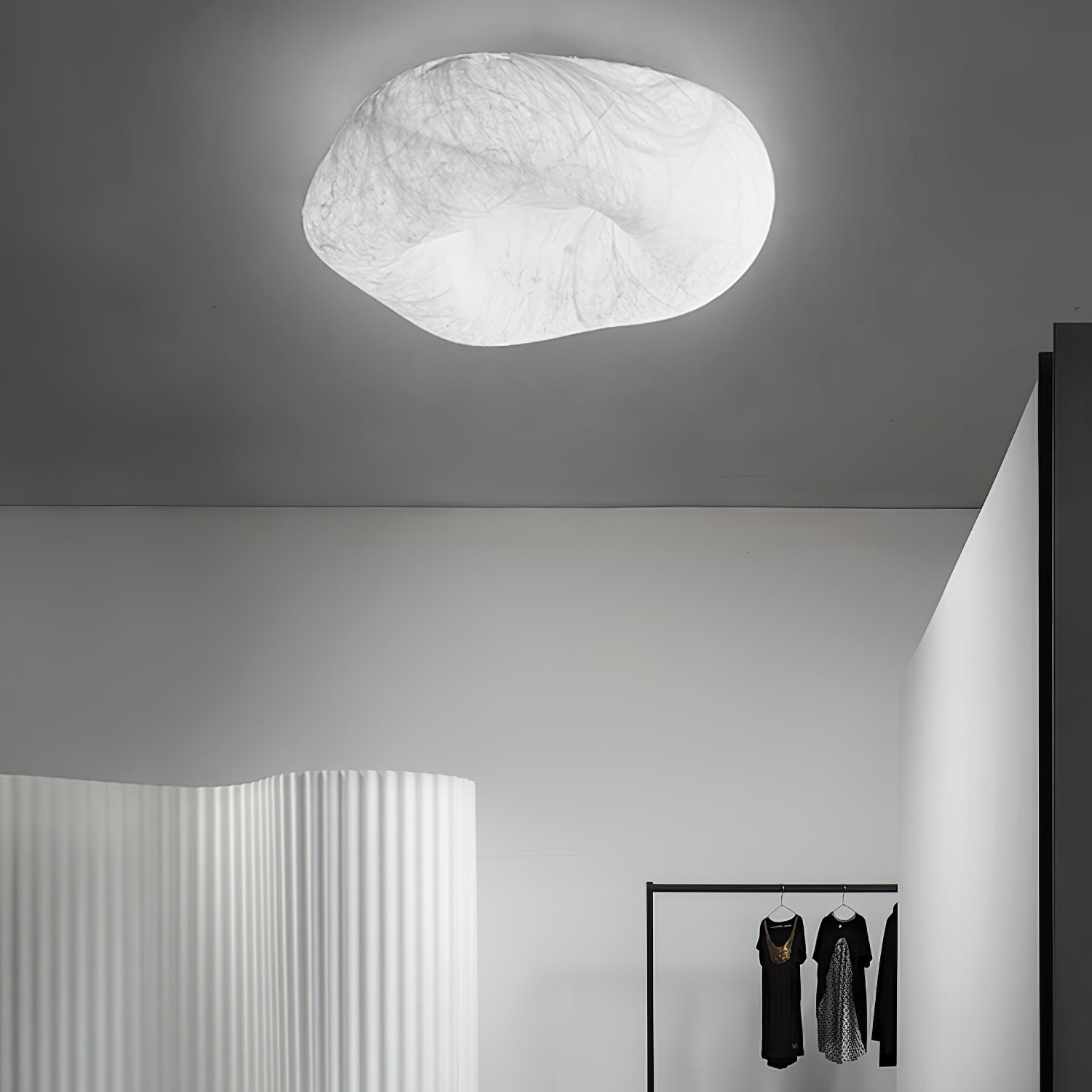 Modern Yunduo Silk Flush Mount Ceiling Light Minimalist LED Fixture for Bedroom and Dining Spaces