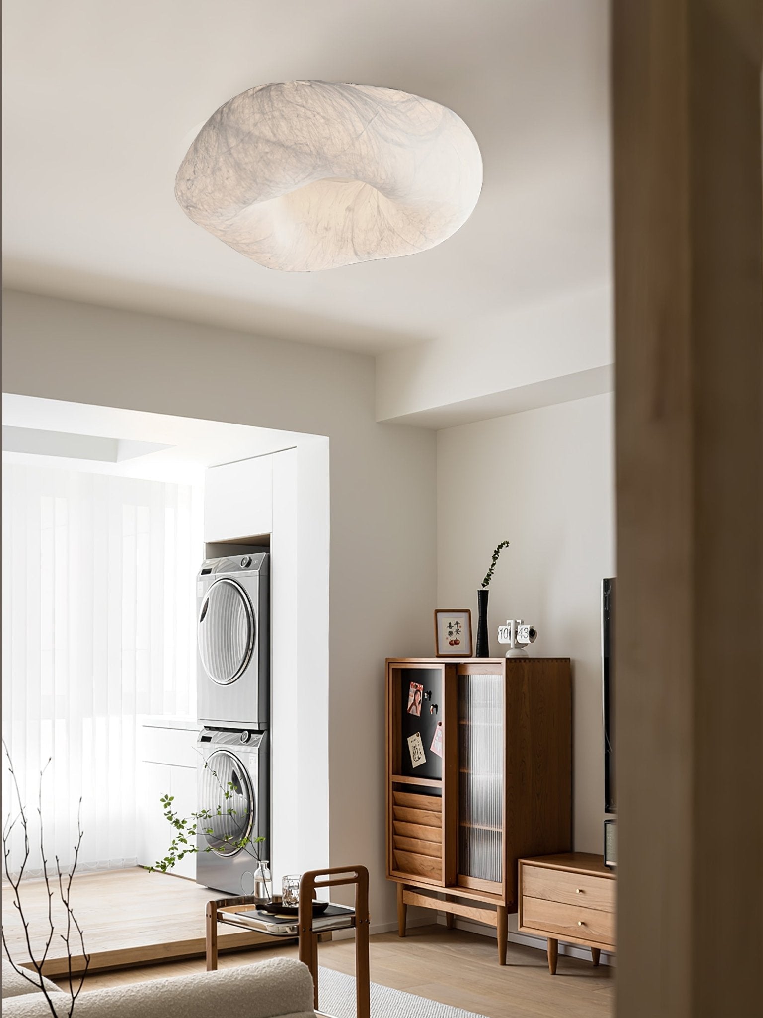 Modern Yunduo Silk Flush Mount Ceiling Light Minimalist LED Fixture for Bedroom and Dining Spaces