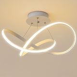 20 Inch Modern LED Ribbon Flush Mount Ceiling Light for Living Room Dimmable Lighting Fixture