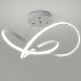 20 Inch Modern LED Ribbon Flush Mount Ceiling Light for Living Room Dimmable Lighting Fixture