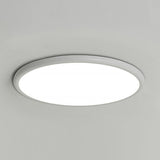 Modern 16 Inch LED Geometric Circle Flush Mount Ceiling Light in Black and White Finish