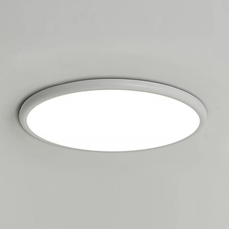 Modern 16 Inch LED Geometric Circle Flush Mount Ceiling Light in Black and White Finish