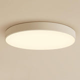 Modern 16 Inch Dimmable Round LED Flush Mount Ceiling Light with Remote in White
