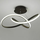 20 Inch Modern LED Ribbon Flush Mount Ceiling Light for Living Room Dimmable Lighting Fixture