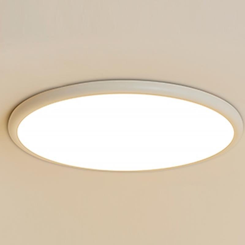Modern 16 Inch LED Geometric Circle Flush Mount Ceiling Light in Black and White Finish