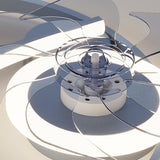 Modern Star Shaped Flush Mount Ceiling Fan with Lights and Remote Control for Kids Nursery