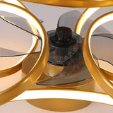 Modern Flower Design LED Flush Mount Ceiling Fan with Remote Control and 3 Speed Settings