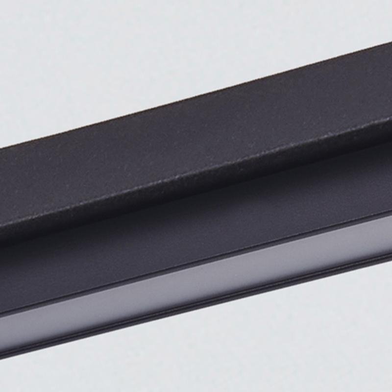 Modern Linear Black LED Flush Mount Ceiling Light Rectangular Strip Lighting Fixture