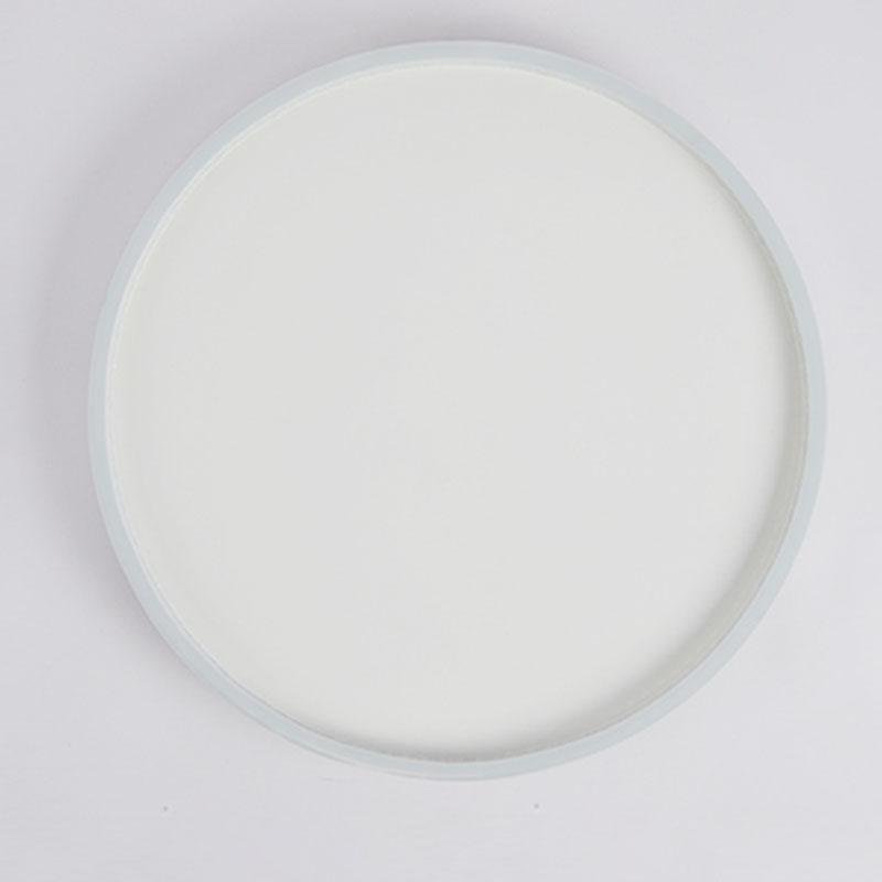 Dimmable Round LED Flush Mount Ceiling Light with Modern Hollow Edge Design for Bedroom