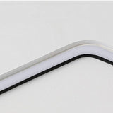 Modern Square LED Flush Mount Ceiling Light White Dimmable Geometric 24 Inch Fixture