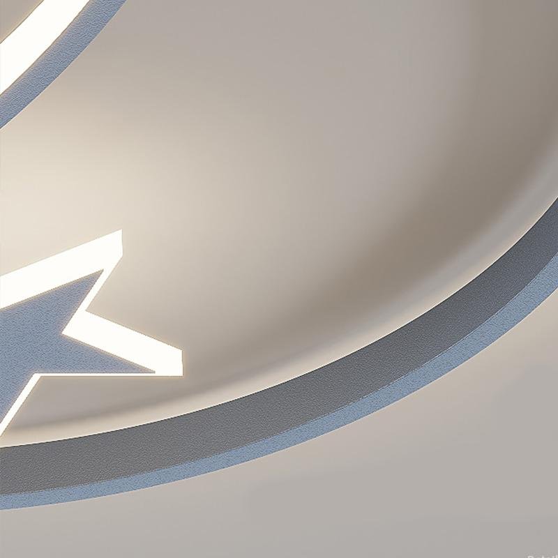 Modern Star Shaped Flush Mount Ceiling Fan with Lights and Remote Control for Kids Nursery