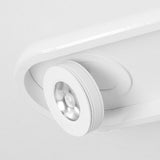 Modern Rectangular LED Ceiling Light with Dual Adjustable Spotlights for Kitchen Hallway and Porch