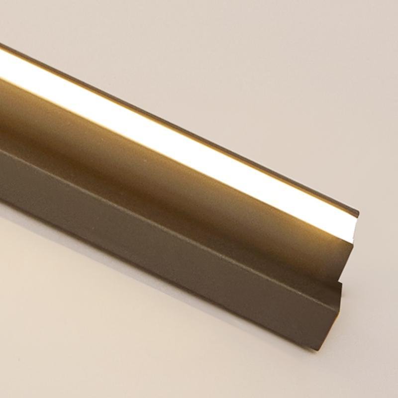Modern Linear Black LED Flush Mount Ceiling Light Rectangular Strip Lighting Fixture