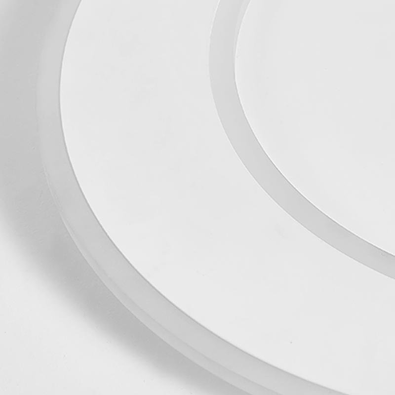 Modern 18 Inch LED Round Flush Mount Ceiling Light with Two Adjustable Dual Spotlights