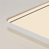 Modern Square LED Flush Mount Ceiling Light White Dimmable Geometric 24 Inch Fixture