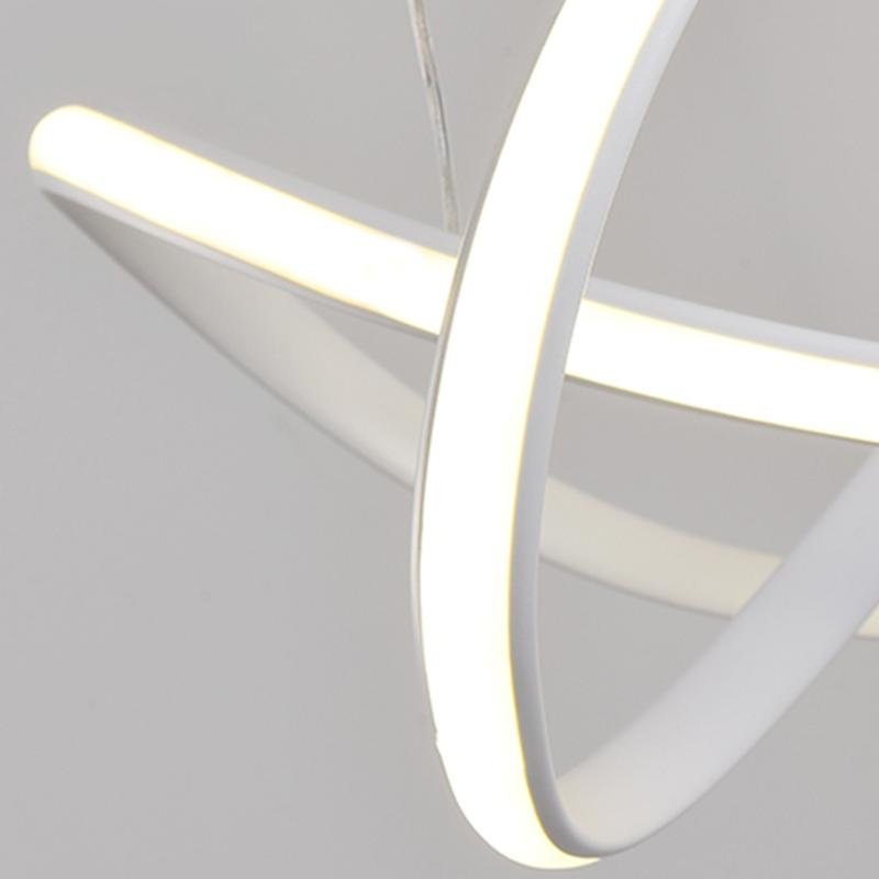20 Inch Modern LED Ribbon Flush Mount Ceiling Light for Living Room Dimmable Lighting Fixture