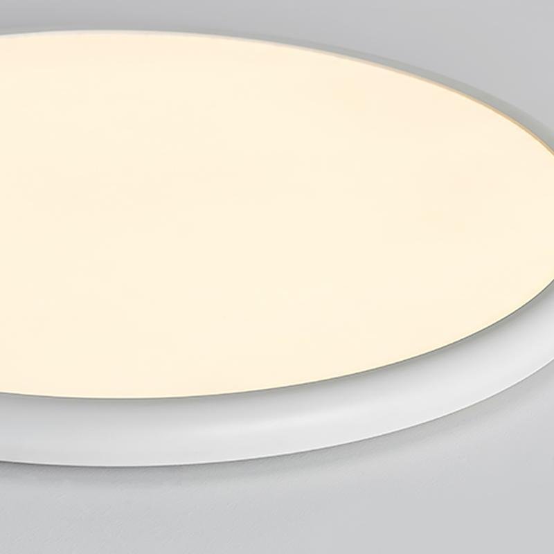 Modern 16 Inch LED Geometric Circle Flush Mount Ceiling Light in Black and White Finish